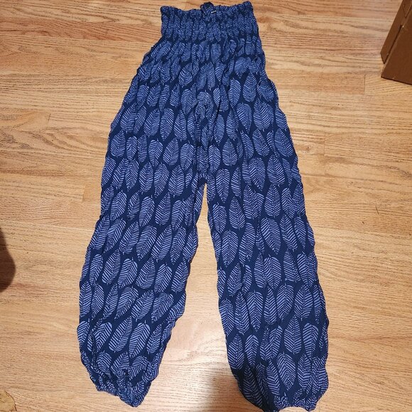 Leaf Print Harem Pants - Picture 1 of 2